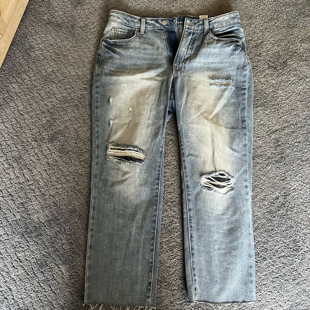 High rise straight leg Jean
